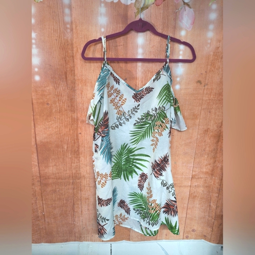 Shein size large cold shoulder tunic dress